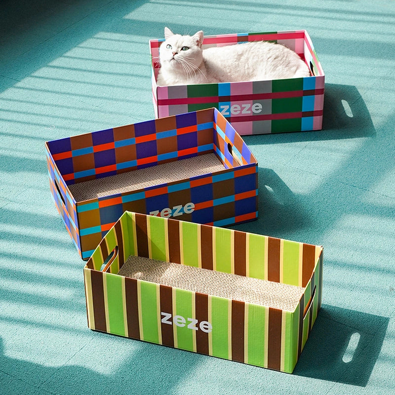 2-in-1 Cat Scratching Box & Storage Furniture