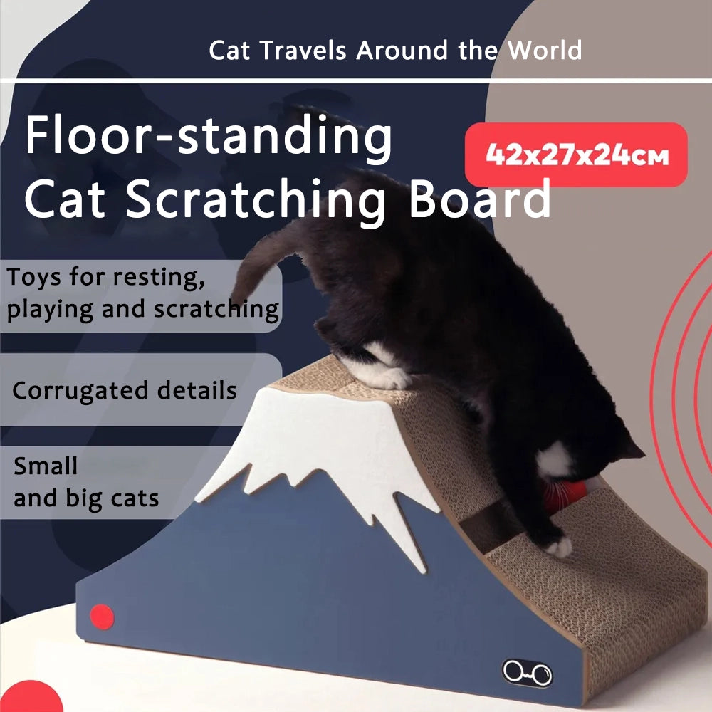 Dual-Purpose Cat Scratching Board 
 snowy mountain style size