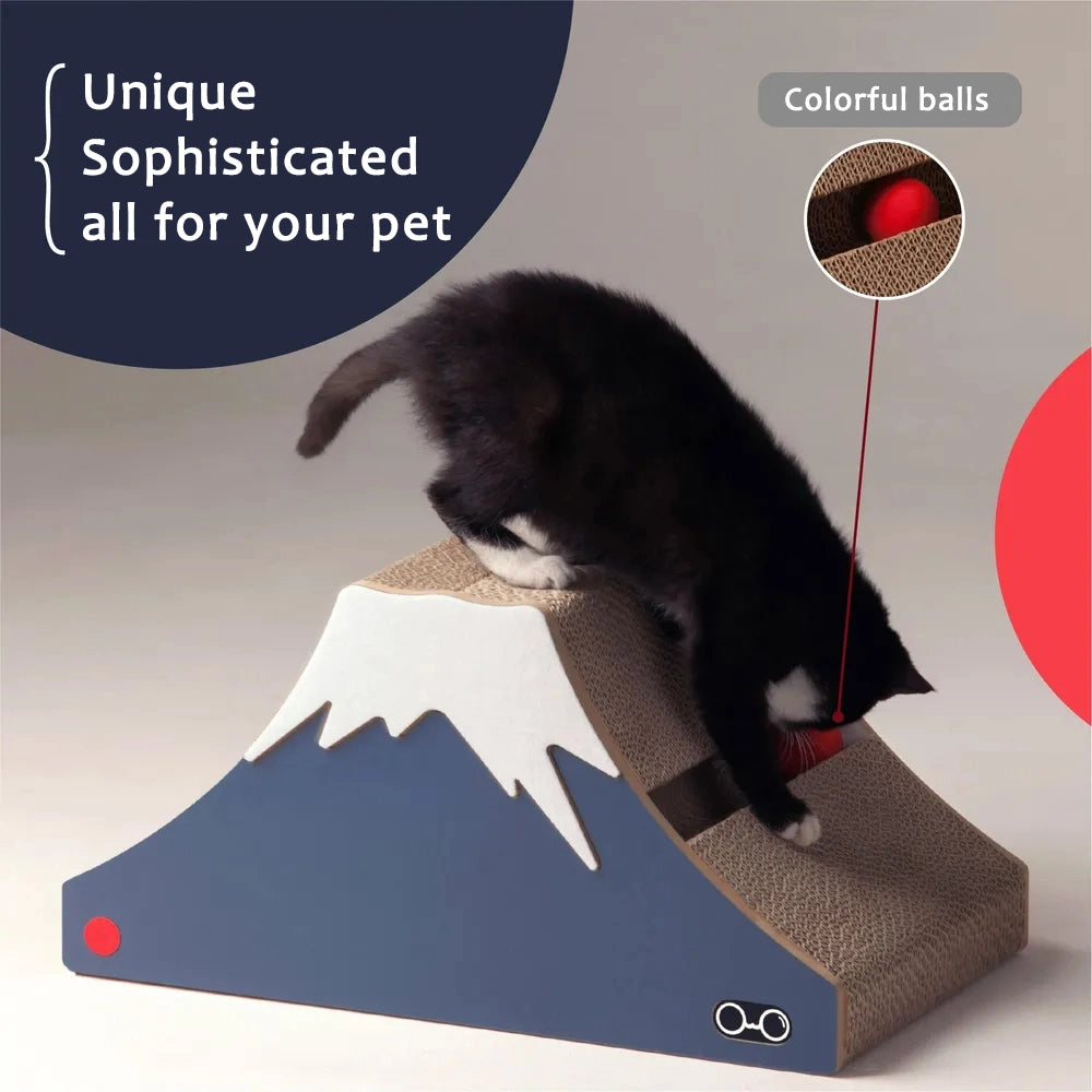 Dual-Purpose Cat Scratching Board 
 snowy mountain style Features
