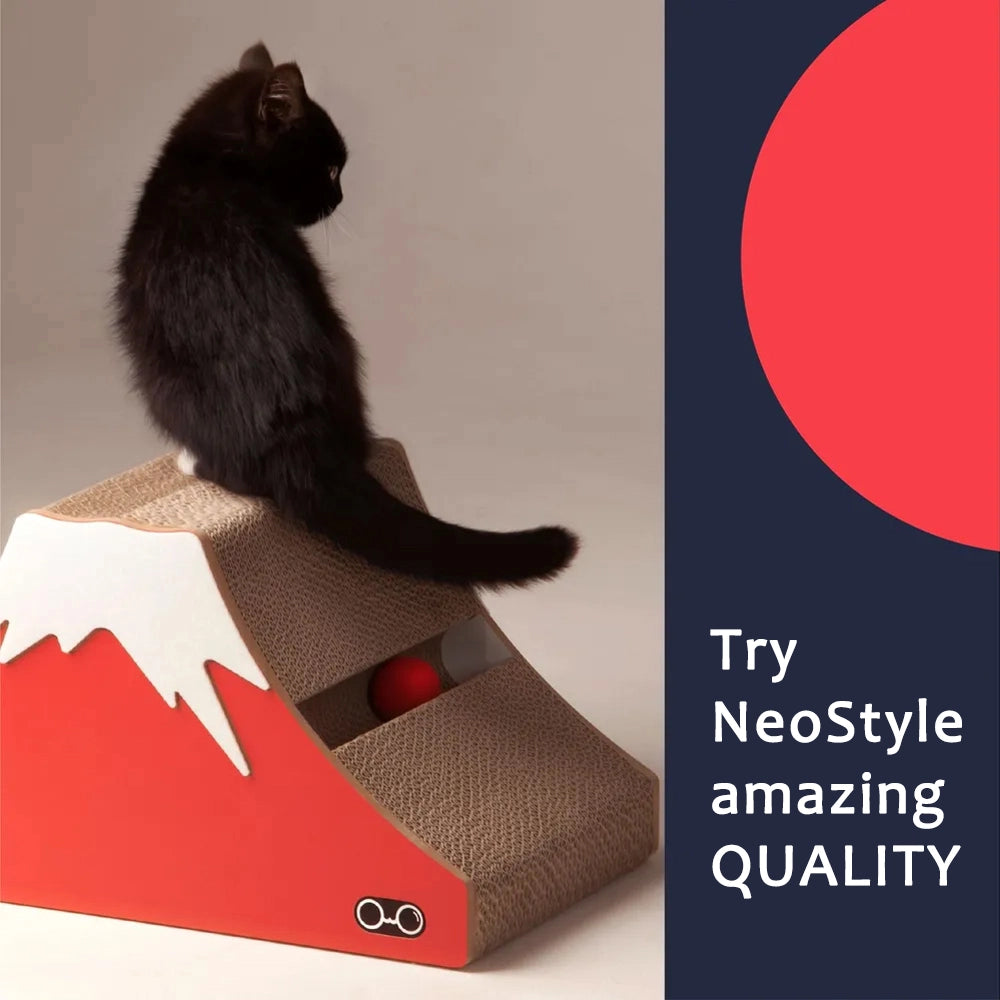 Dual-Purpose Cat Scratching Board 
 snowy mountain style Usage scenarios