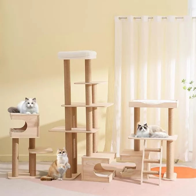 Solid Wood Cat Tree