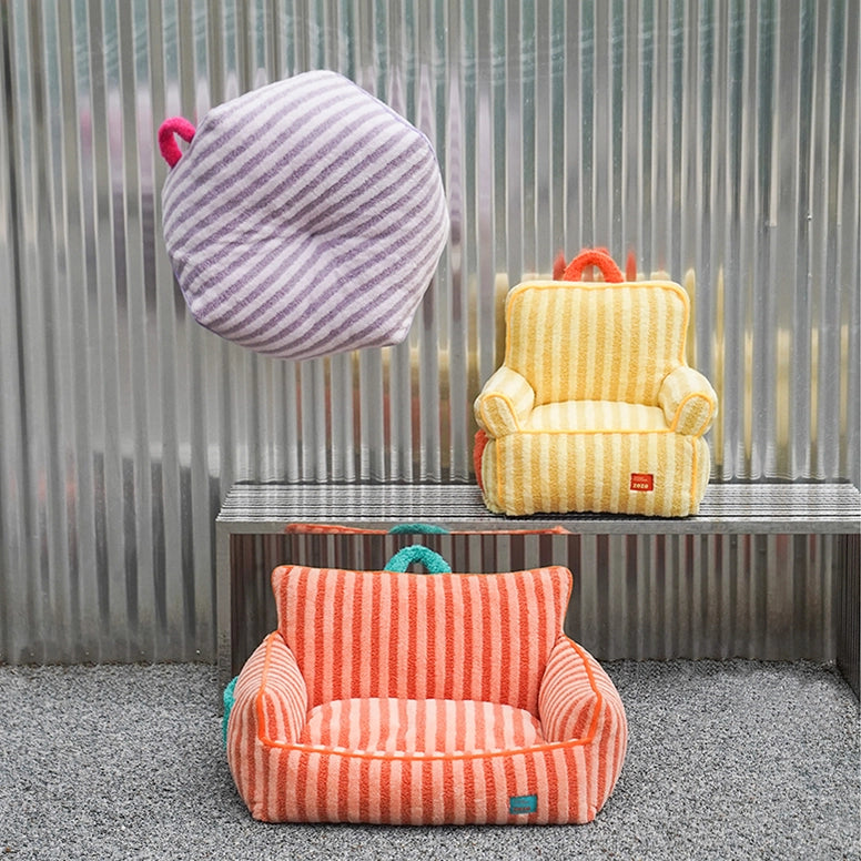 Striped Pet Sofa Bed