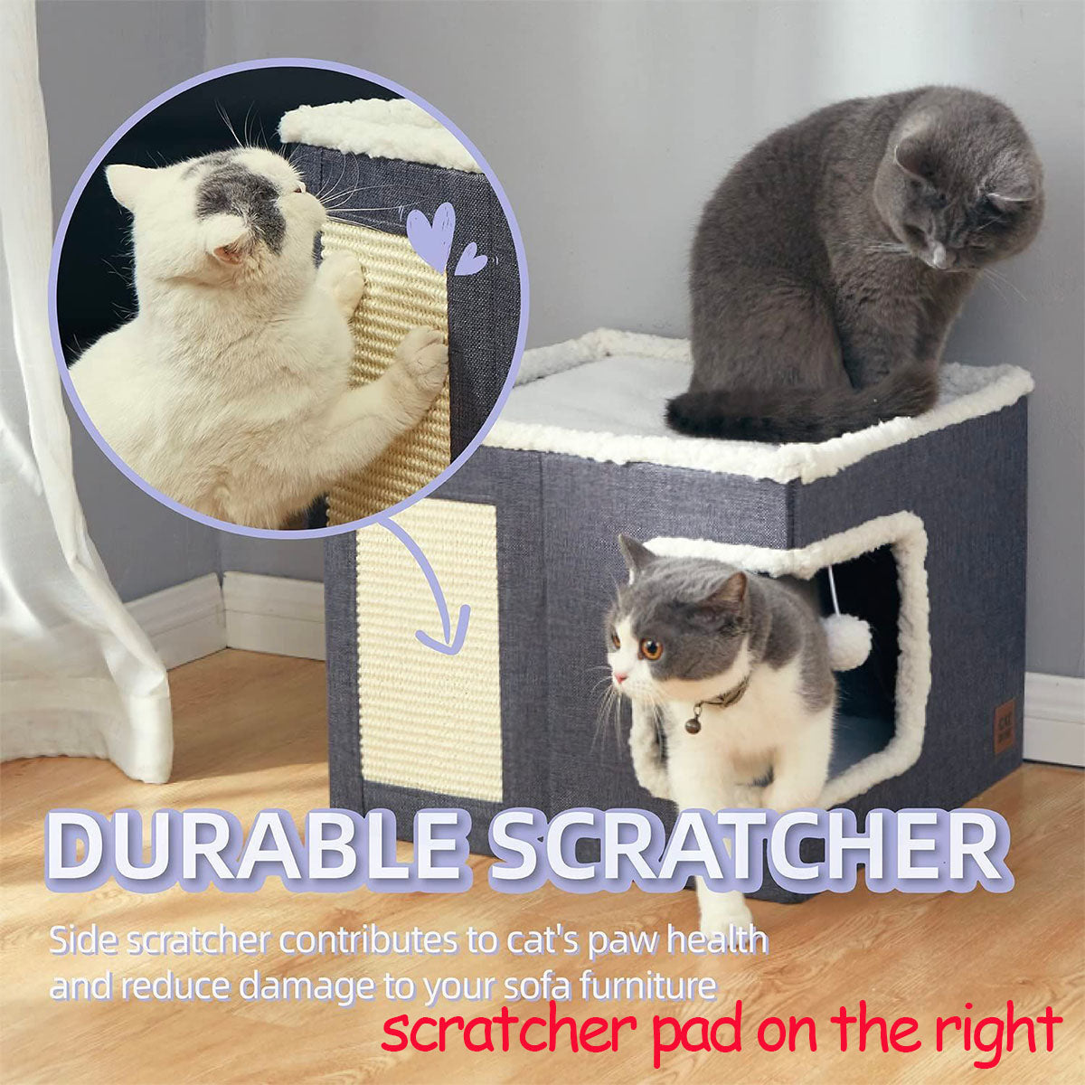 Semi-Enclosed Cat Cube benefit