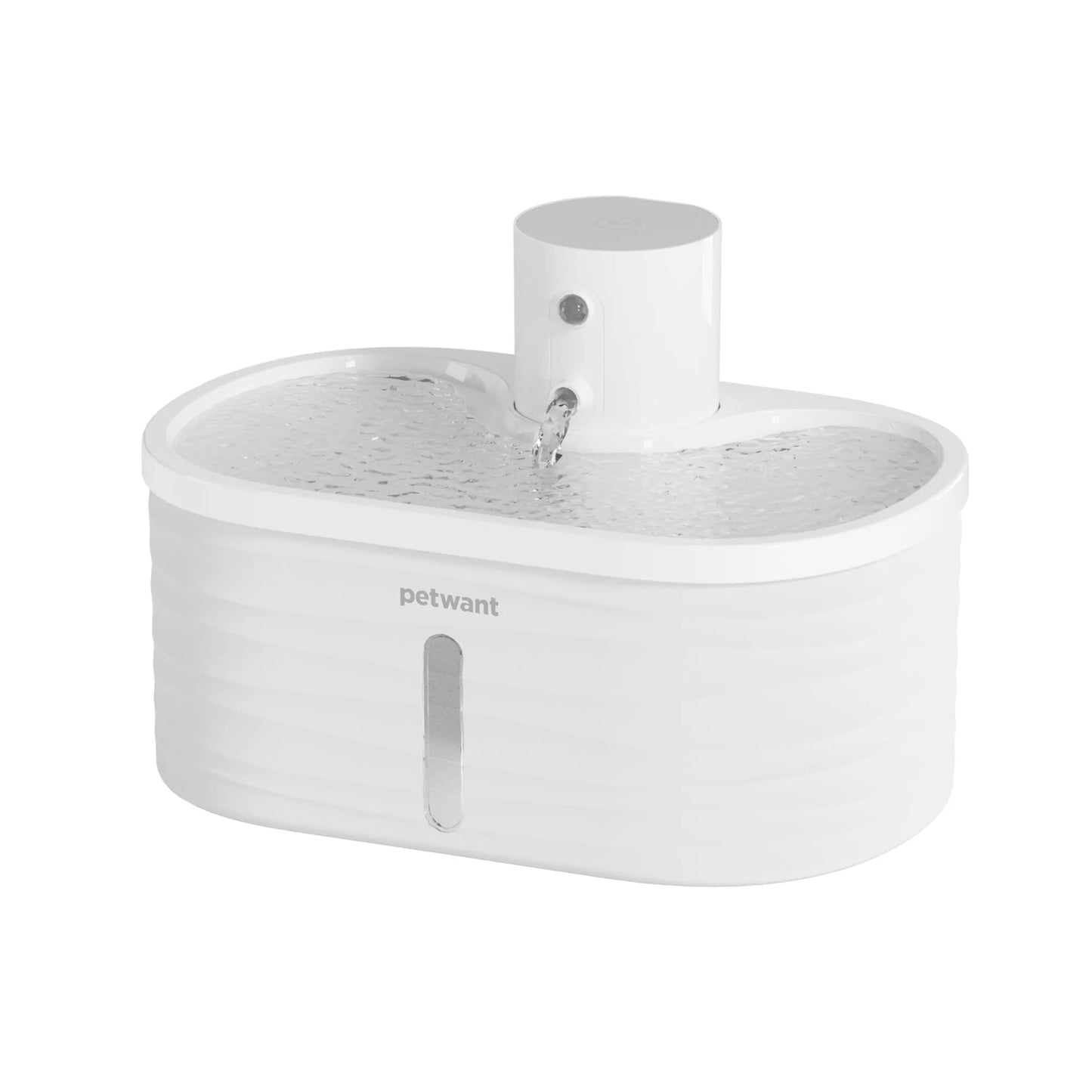 Translucent Cat Fountain for Small Pets Front View