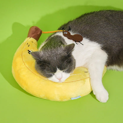 2-in-1 Cat Toy Pillow