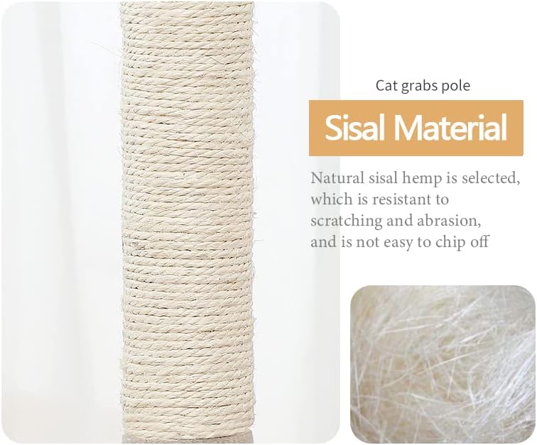 Cat Scratching Post | High-Quality Sisal Rope & Sturdy Plush Ball