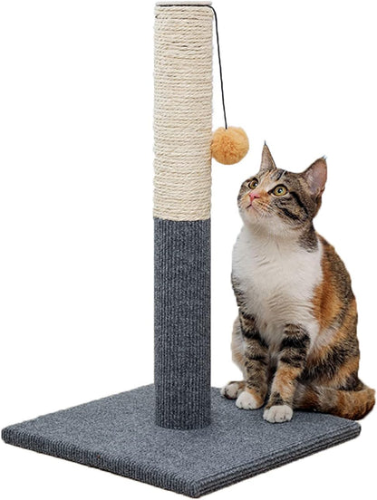 Cat Scratching Post | High-Quality Sisal Rope & Sturdy Plush Ball