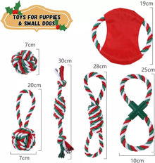6pcs Dog Chew Toy Christmas Set