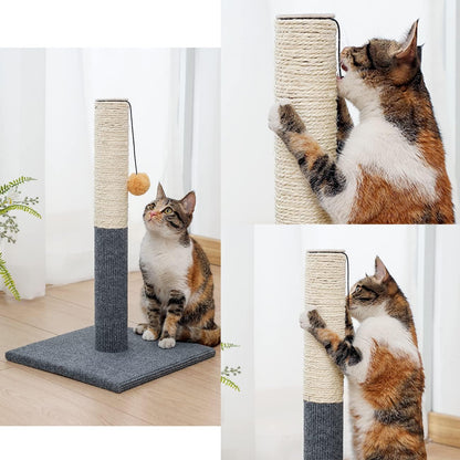Cat Scratching Post | High-Quality Sisal Rope & Sturdy Plush Ball