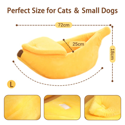 Soft Plush Banana Pet Bed