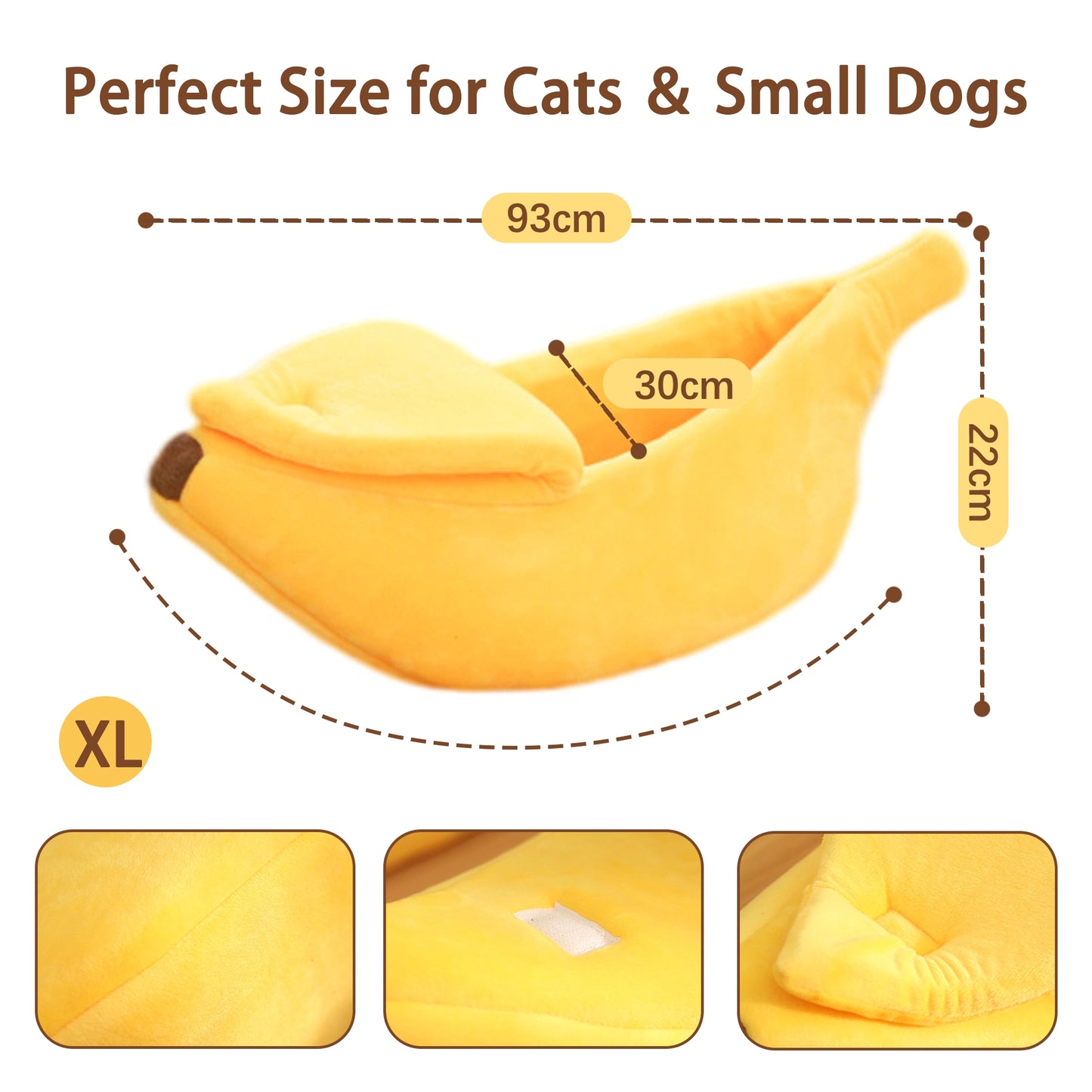 Soft Plush Banana Pet Bed