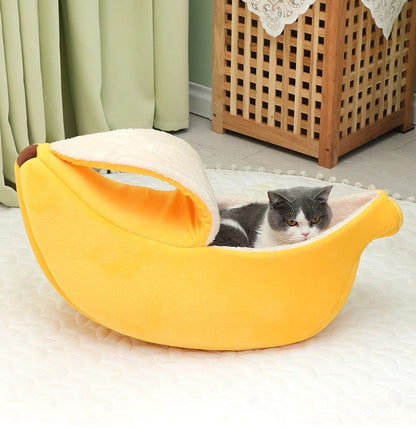 Soft Plush Banana Pet Bed