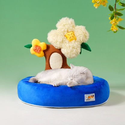 Plant Cat Bed & Scratcher 2-in-1