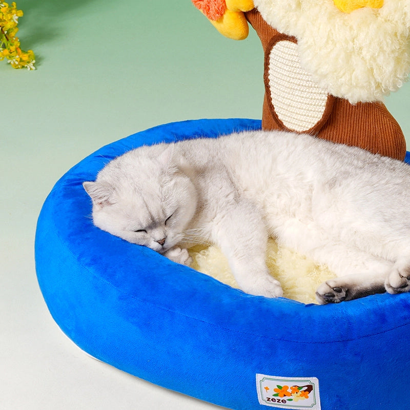 Plant Cat Bed & Scratcher 2-in-1