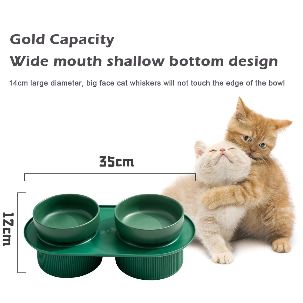 Ergonomic Cat Bowl green style size