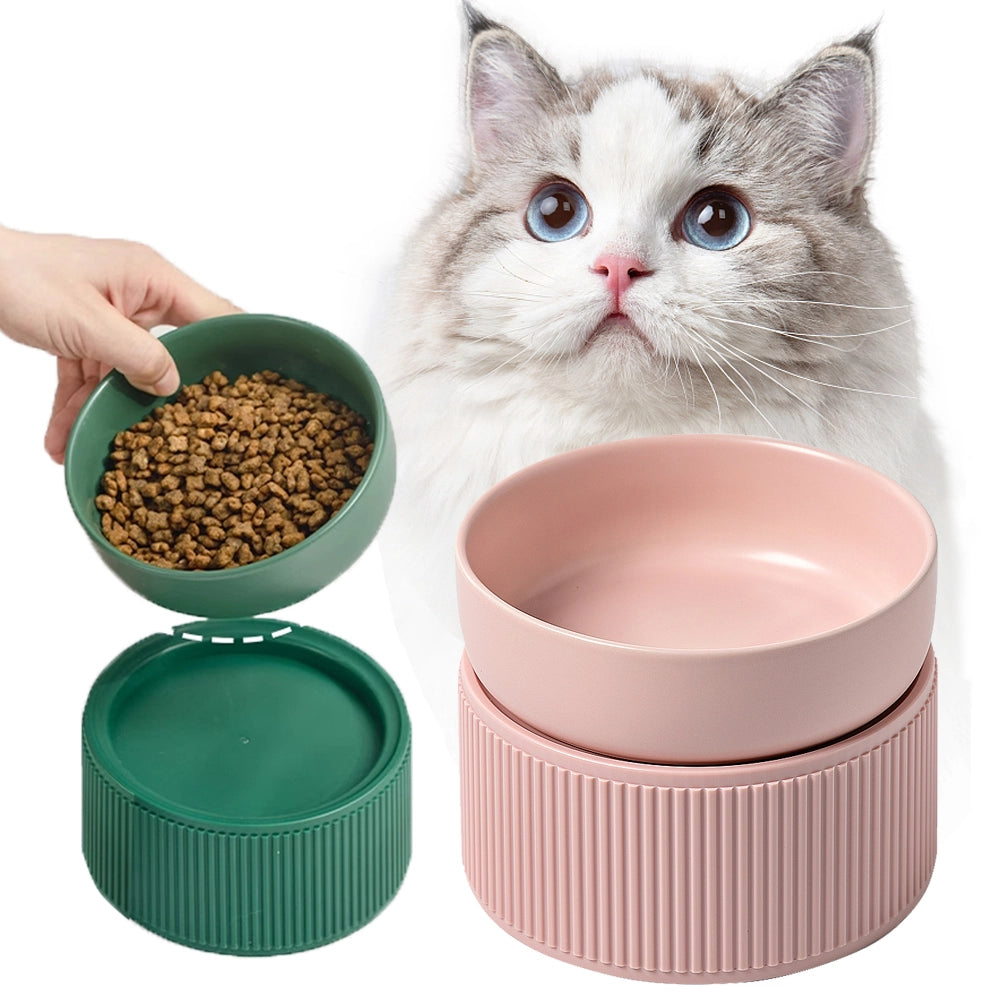 Ergonomic Cat Bowl Front View