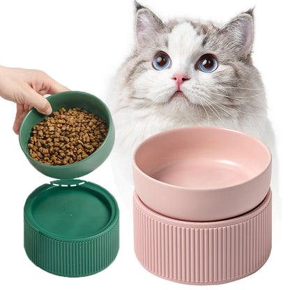 Ergonomic Cat Bowl Front View