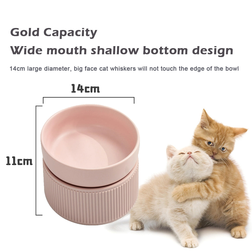 Ergonomic Cat Bowl pink style size