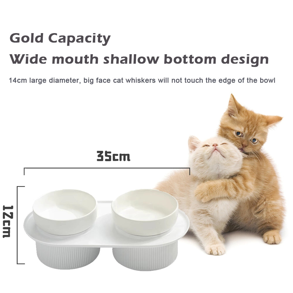 Ergonomic Cat Bowl white style size