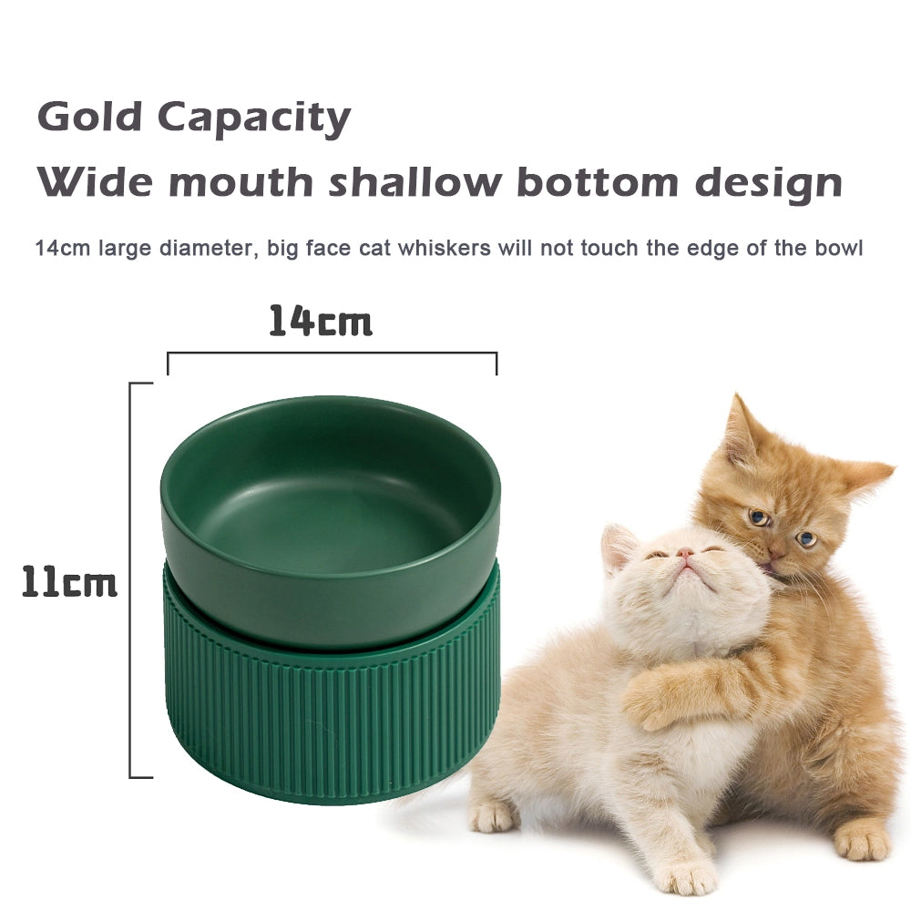 Ergonomic Cat Bowl green style size