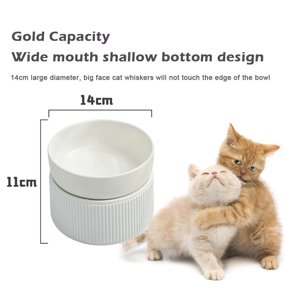 Ergonomic Cat Bowl white style size