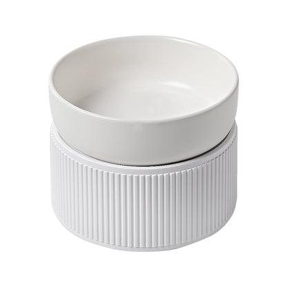 Ergonomic Cat Bowl white style