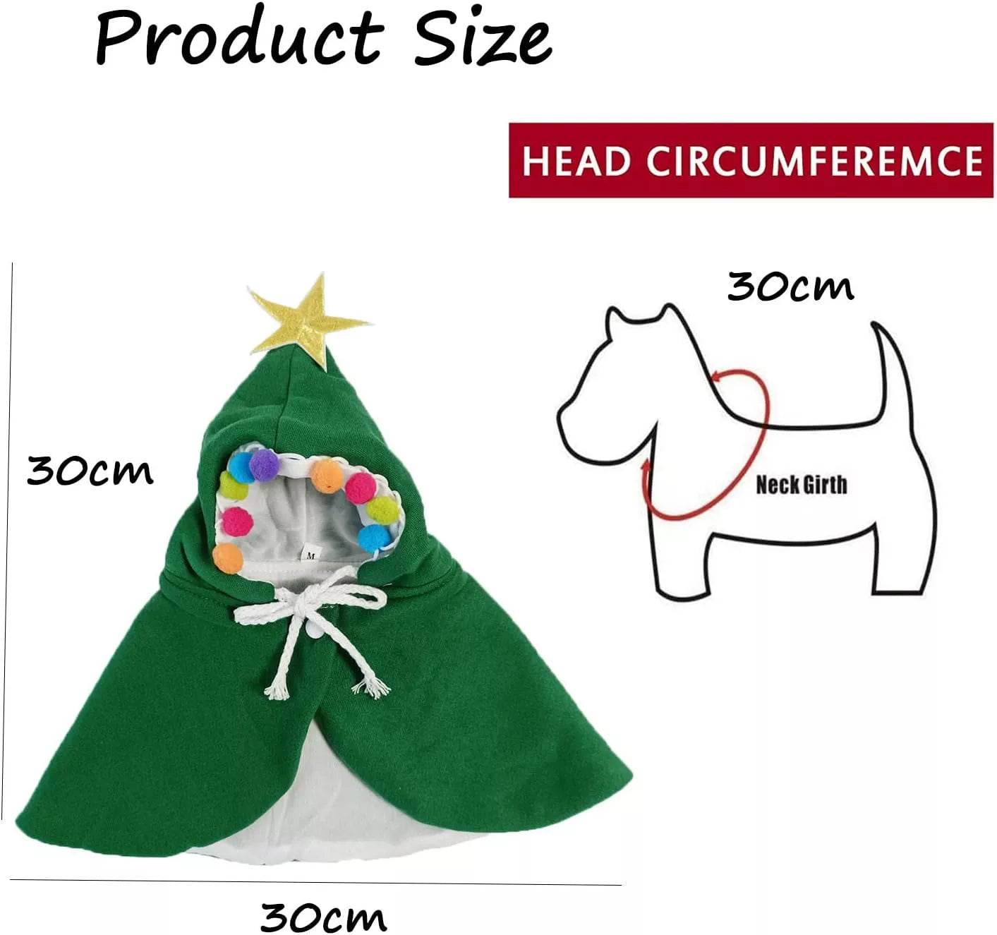 Christmas Pet Green Cloak