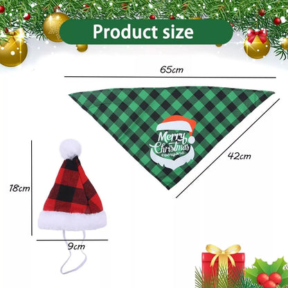 Christmas Pet Hat and Scarf Set