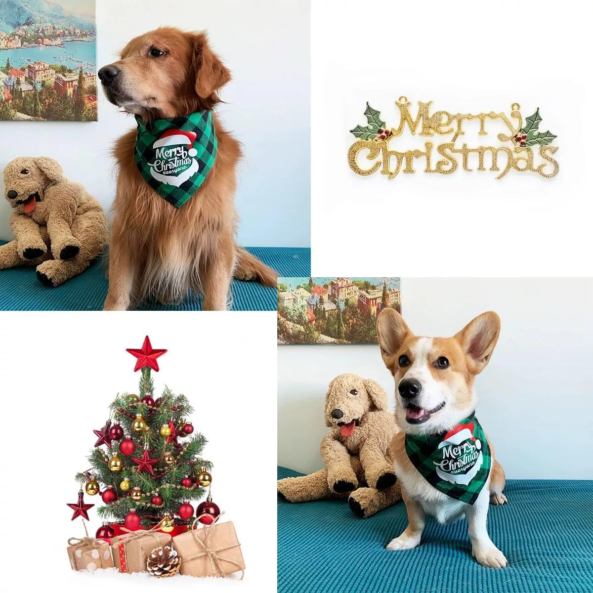 Christmas Pet Hat and Scarf Set