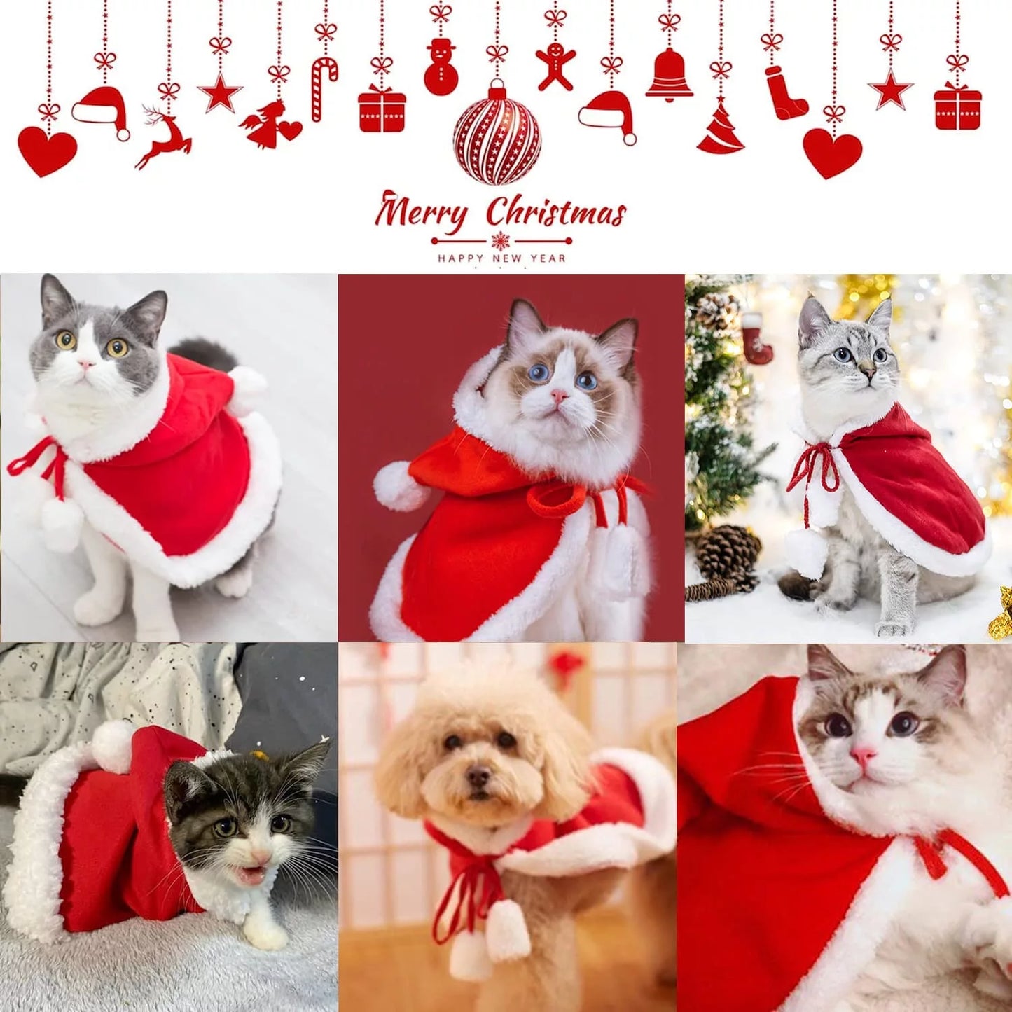 Christmas Pet Red Cloak