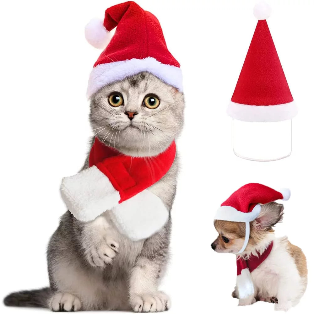 Christmas Pet Red Hat