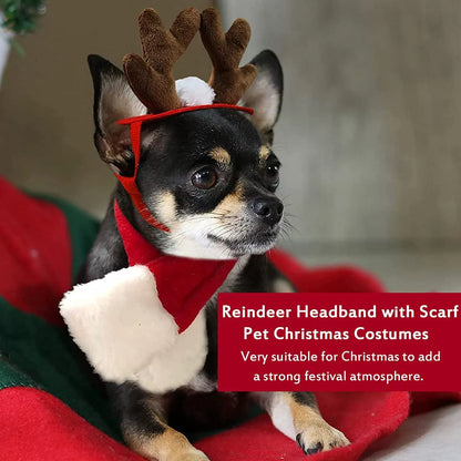 Christmas Pet Red Antler Hair Band