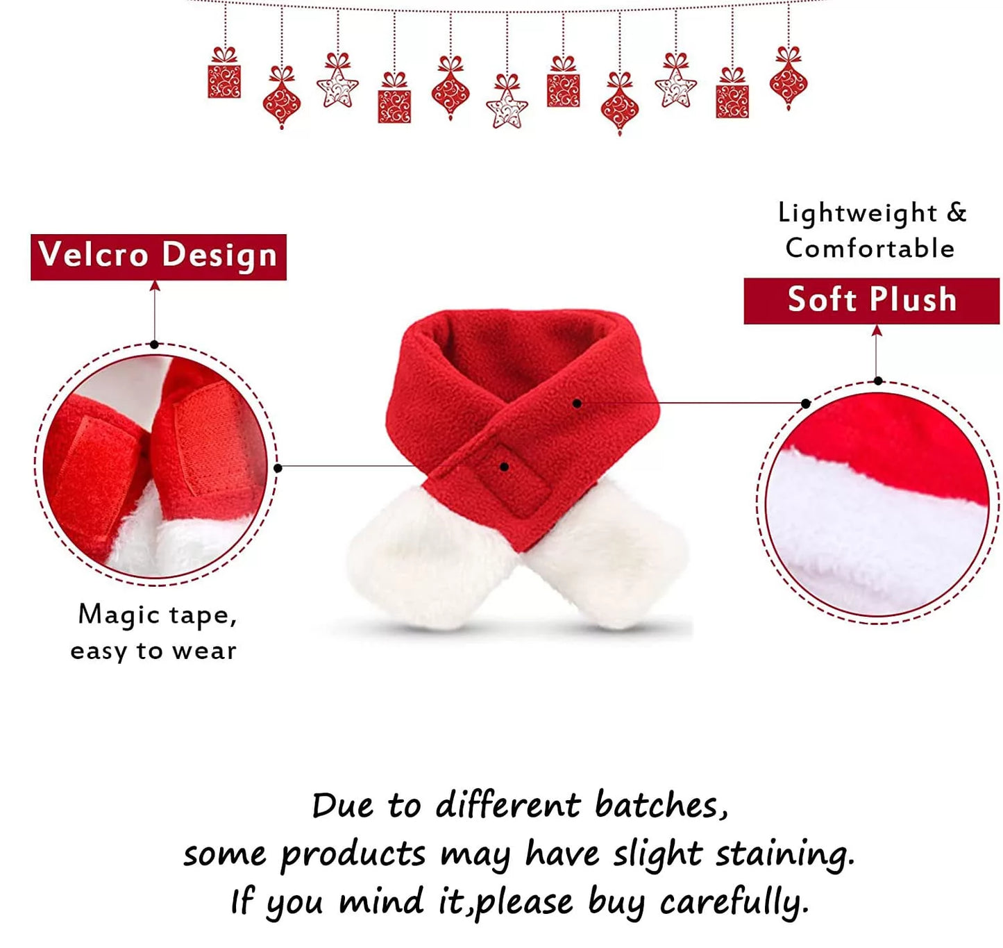 Christmas Pet Red Scarf