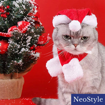 Christmas Pet Red Scarf