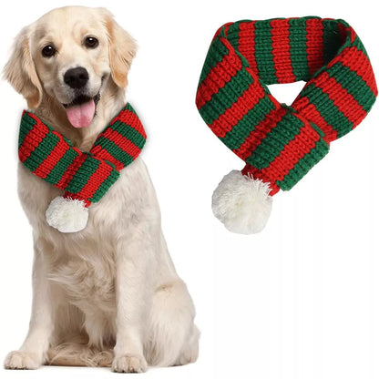 Christmas Pet Red and Green Scarf
