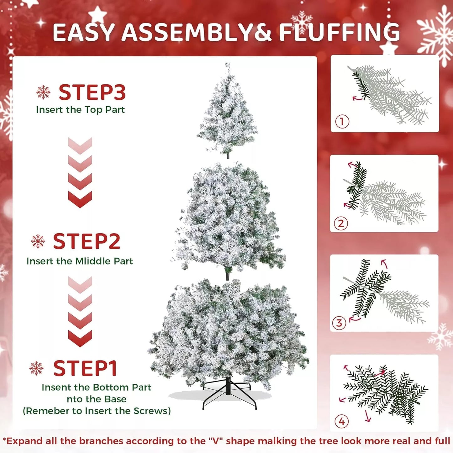 Snow Christmas Tree - 240CM