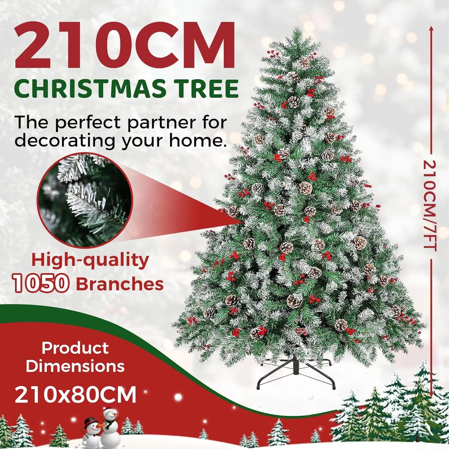 Pinecone Christmas Tree - 210CM