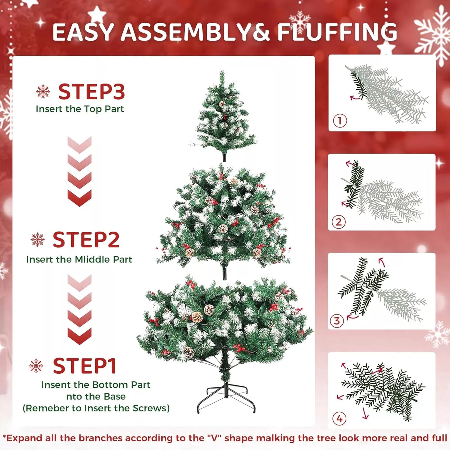 Pinecone Christmas Tree - 210CM