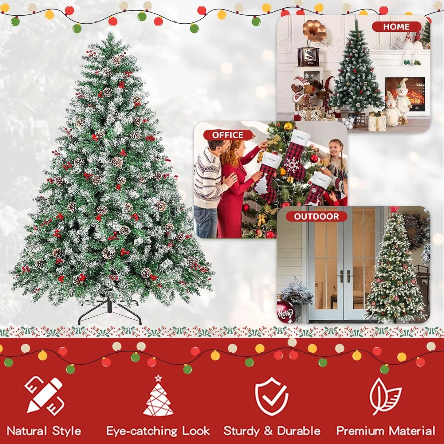 Pinecone Christmas Tree - 210CM