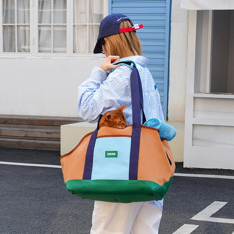 Color-Block Pet Tote Carrier