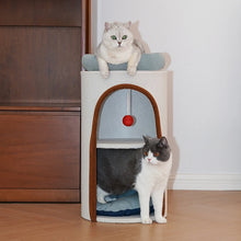 Denim Cat Tree & Bed