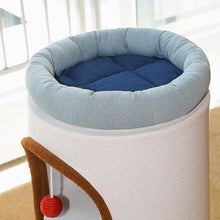 Denim Cat Tree & Bed