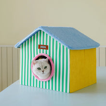 Foldable Enclosed Cat Box House