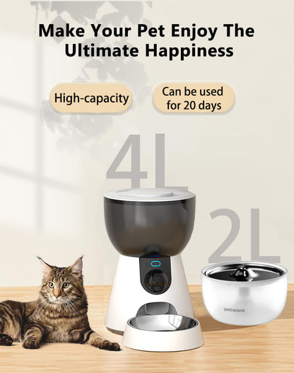 HD Camera Pet Feeder capacity
