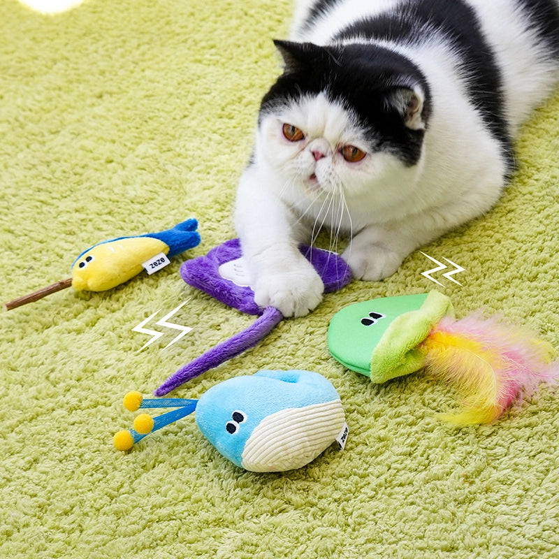 4Pcs Cat Chew Toy Set