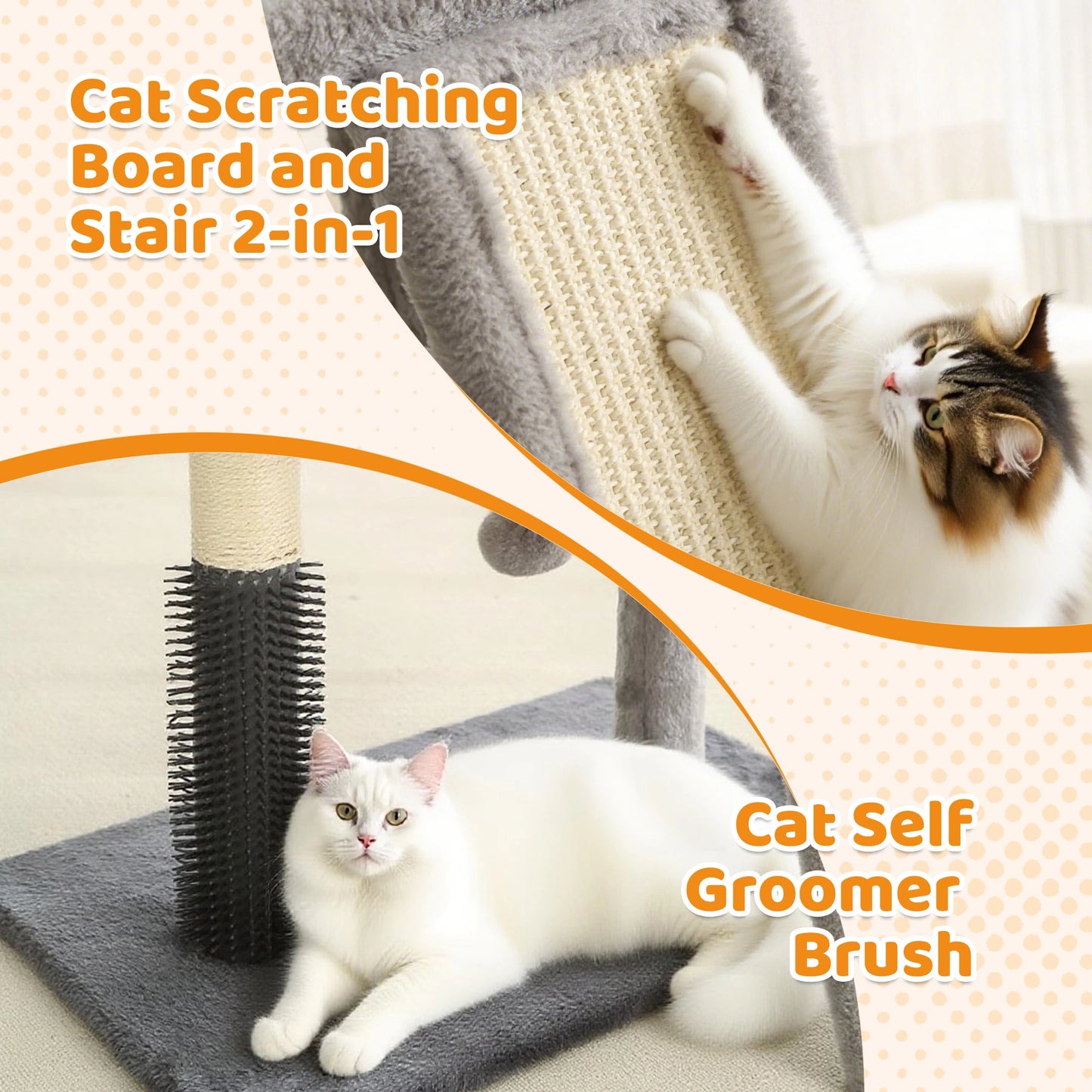 Multi-Functional Cat Tree Tower | Scratching, Playing & Resting 4-in-1 Set