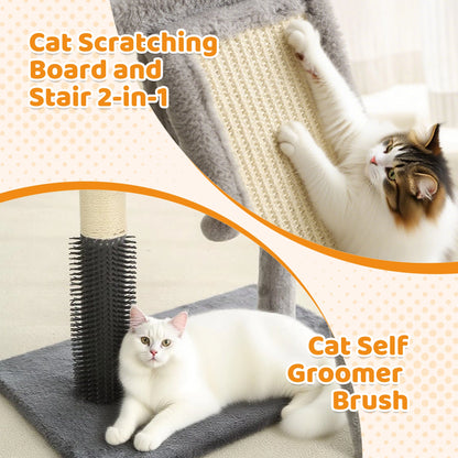 Multi-Functional Cat Tree Tower | Scratching, Playing & Resting 4-in-1 Set