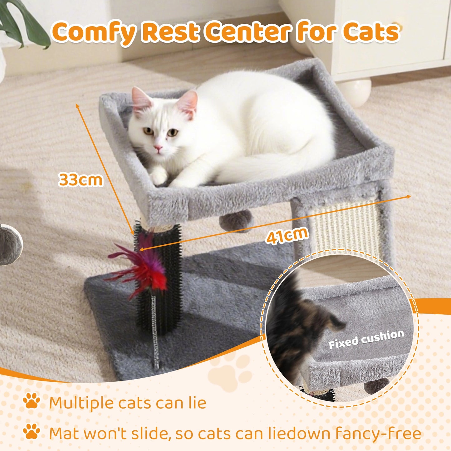 Multi-Functional Cat Tree Tower | Scratching, Playing & Resting 4-in-1 Set