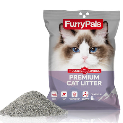 FurryPals Natural Sodium Clumping Cat Litter Front View