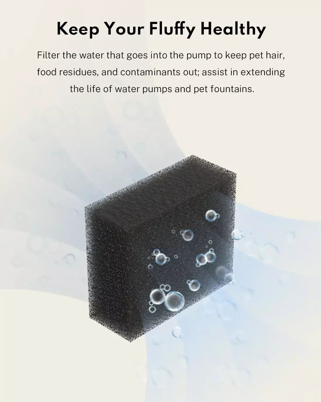 Replacement Sponge for CF20/BF10 Pet Fountain (6pcs)
